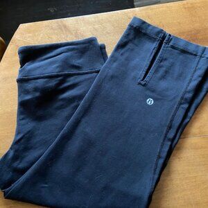 Blk Lululemon Back Slit Crops